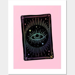 fortune-telling card with all seeing eye Posters and Art